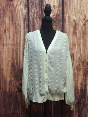 Joseph A. Button Up Lightweight Cottagecore Cardigan Sizw XL.
